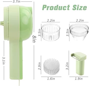 4-in-1 Electric Vegetable Cutter | Mini Wireless Food Processor & Garlic Chopper