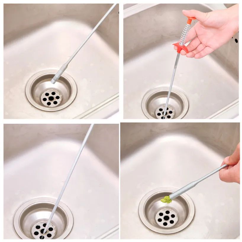 60cm Flexible Drain Hair Remover – Easy Sink & Shower Cleaner Tool”