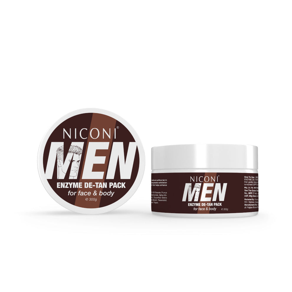 Niconi Men Enzyme De-Tan Pack 300g professional skincare treatment
