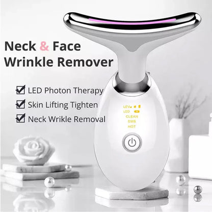 Neck Face Massager Skin Care Facial Massage Device with 3 Color Modes for Skin Rejuvenation Face Sculpting Tool for Double Chin