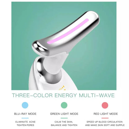 Neck Face Massager Skin Care Facial Massage Device with 3 Color Modes for Skin Rejuvenation Face Sculpting Tool for Double Chin