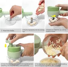 4-in-1 Electric Vegetable Cutter | Mini Wireless Food Processor & Garlic Chopper