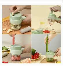 4-in-1 Electric Vegetable Cutter | Mini Wireless Food Processor & Garlic Chopper